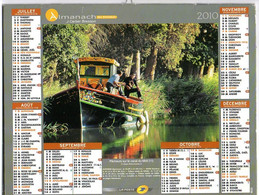 Calendrier Poste-2010- Péniches-Canal Du Midi  + LONGEUIL ANNEL --60 -Cartier Bresson....intérieur Dpt 79......à Saisir - Tamaño Grande : 2001-...