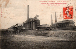 LOUVROIL SOUS LE BOIS USINES DE L'ESPERANCE ENSEMBLE DES DIVISIONS DES HAUTS FOURNEAUX VUE COTE SOUS LE BOIS 1913 TBE - Louvroil