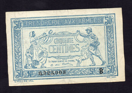 Trésorerie Aux Armées - 50 Centimes - Lettre B - P. Neuf - Rare - 1917-1919 Armeekasse