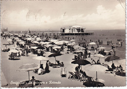 Senigallia (Ancona) - La Spiaggia E La Rotonda - Animata, Viaggiata Per Nova Gorica Nel 1957 - Ed. M.A.B. - Senigallia