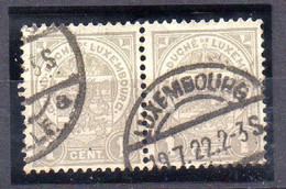 Luxembourg--1922-- 1c  écusson --paire Horizontale - Cachet "LUXEMBOURG-VILLE "..19-7-22......à Saisir - 1859-1880 Coat Of Arms
