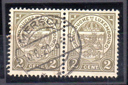 Luxembourg--1920-- 2c  écusson --paire Horizontale - Cachet " MERSCH "..10-6-20..........à Saisir - 1859-1880 Coat Of Arms