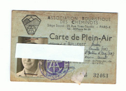 Carte De Plein Air - ATC - Association Touristique Des Cheminots - France 1959 Et 1960.( Fr107) - Europe