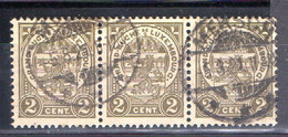 Luxembourg--1921-- 2c  écusson --bande Horizontale De 3 Timbres  - Cachet " MERSCH "..5-3-21..........à Saisir - 1859-1880 Armarios