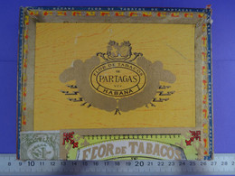 Boîte De Tabac Vide En Bois Partagas Flor De Tabacos, Cuba Havane Habana (lot 5) - Empty Tobacco Boxes