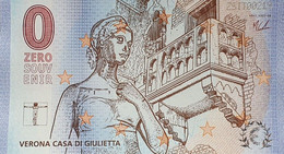 BILLETE Zero Souvenir 0 € ITA: V043 - VERONA CASA DI GIULIETTA (2) - 2022-08 - Unclassified