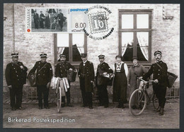 DENMARK (2016) Carte Maximum Card ATM TAK16 - Birkerød Postekspedition (1908) Postmen, Facteurs à Bicyclette Bicycle - Cartes-maximum (CM)