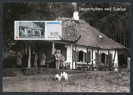 DENMARK (2016) Carte Maximum Card ATM TAK16 - Jægerhytten Ved Sjælsø (1937), Hunter's Cabin, Cabane Du Chasseur - Cartes-maximum (CM)