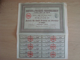 ACTION DE 100 FRANCS BREVETS & PROCEDES HERRENSCHMIDT - Autres & Non Classés