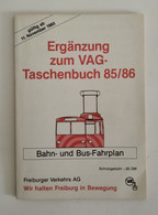 Bahn Und Bus Fahrplan 1985 Freiburg - Horaires Transports Publics Fribourg - Europa