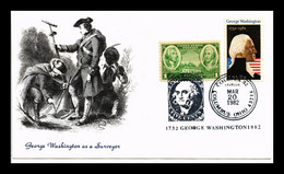 1982 USA FDC George Washington Surveyor Surveying Transit Arpenteur Géometre Mapping Vermessung Theodolit - 1981-1990