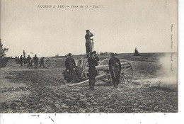 Militaria - T.Belle Vue Animée D'une Pièce De 75 - Feu !!! - Ecoles à Feu - Photo St BIAISE - Manoeuvres