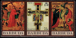 1970 Easter Paintings SG 80-82 / Sc 83a / YT 79-81 / Mi 51-53 MNH / Neuf Sans Charniere / Postfrisch [sm] - Barbuda (...-1981)