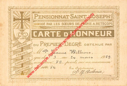 Pensionnat Saint Joseph - Carte D'Honneur - Betekom Begijnendijk - Begijnendijk