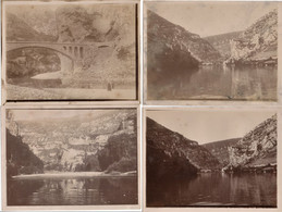 LOT De 4 PHOTOS - FRANCE - 48 Les Gorges Du Tarn - Ca 1904 - Oud (voor 1900)