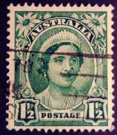 Australie Australia 1942 Queen Elisabeth Avec Filigrane With Watermark Perforé Perfin Yvert 144 O Used - Perfins