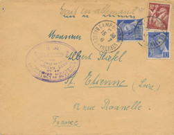 CAMP DE GURS Cachet CENSURE N°9+ CàD 15/7/41 Basses Pyrénées - INTERNÉS CIVIL JUIF Lettre Mercure Iris Concentration - WW II