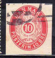 DANEMARK DANMARK DENMARK DANIMARCA IMPERF. NUMERAL 10o USED USATO OBLITERE' - Officials