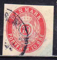 DANEMARK DANMARK DENMARK DANIMARCA IMPERF. NUMERAL 10o USED USATO OBLITERE' - Dienstzegels