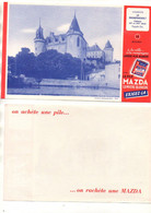 Buvard La Pile Mazda Lumière Blanche Charente Château La Rochefoucault - Format : 21x13.5 Cm - Batterie