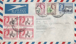 Airmail Brief  Gwelo S.Rhodesia - Schöneck         1954 - Rodesia Del Sur (...-1964)