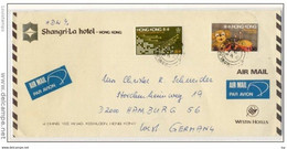 Air Mail - Luftpost - Hong Kong, SHANGRI-LA Hotel  Nach Hamburg - 1981 - Refb3 - Brieven En Documenten