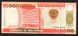 MOZAMBICO (MOZAMBIQUE, MOCAMBIQUE) : 100000 Meticais - 1993 - P139 - UNC - Mozambique