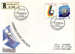 Z25-5 Luxembourg  Recommandé  N° 1320 + 1322 En Parfait état . A Saisir !!! - Storia Postale