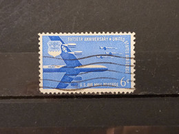 FRANCOBOLLI STAMPS U.S.A. UNITED STATES STATI UNITI 1957 USED AIRMAIL AIR MAIL AERIENNE AIR FORCE  OBLITERE' - 2a. 1941-1960 Usados