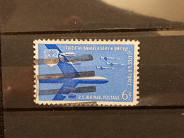 FRANCOBOLLI STAMPS U.S.A. UNITED STATES STATI UNITI 1957 USED AIRMAIL AIR MAIL AERIENNE AIR FORCE  OBLITERE' - 2a. 1941-1960 Used