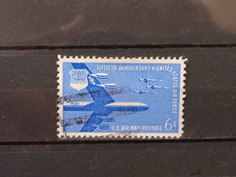 FRANCOBOLLI STAMPS U.S.A. UNITED STATES STATI UNITI 1957 USED AIRMAIL AIR MAIL AERIENNE AIR FORCE  OBLITERE' - 2a. 1941-1960 Used