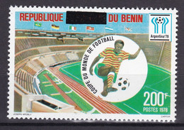 BENIN 2009 MICHEL 1639 200F - COUPE DU MONDE DE FOOTBALL WORLD CUP ARGENTINE 1978 - OVERPRINTED OVERPRINT SURCHARGE MNH - Bénin – Dahomey (1960-...)