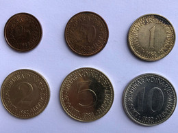 YUGOSLAVIA SET COINS 1982. - Jugoslawien