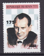 BENIN 2005 UNCATALOGUED ON MICHEL 1148 175F /270F - ALEXANDER JEUX D' ECHECS CHESS - OVERPRINTED OVERPRINT SURCHARGE MNH - Bénin – Dahomey (1960-...)