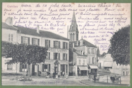 CPA Dos Précurseur Vue Très Rare - HAUTS DE SEINE - GARGES - PLACE DES TILLEULS - Belle Animation, Commerces - édition - Garches