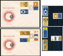 Cuba, Kuba 1965 Calma Solar 2x FDC + Stamps - Noord-Amerika