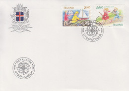 Enveloppe  FDC  1er  Jour   ISLANDE    Jeux  D' Enfants   EUROPA    1989 - 1989