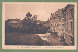 CPA Vue Rare - OISE - MARSEILLE EN BEAUVAISIS - USINE OPTIQUE ET SA CHUTE (d'eau) - édition Guénin / 25 - Marseille-en-Beauvaisis