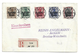 1916 POLAND POLSKA - GERMANY GERMAN OCCUPATION WWI REGISTERED COVER CENSORED LODZ BRESLAU WOISCHWITZ - Storia Postale