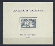 St Pierre Et Miquelon Bloc N°1** (MH) 1937 - Exposition Internationale De Paris - Blocks & Sheetlets