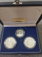 COFFRET BE 5 & 2* 100 FRANCS ARGENT DUMONT D'URVILLE TERRES AUSTRALES ET ANTARCTIQUES / SILVER FRANCE PROOF CERTIFICAT - Essais, Piéforts, épreuves & Flans Brunis