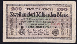 200 Milliarden Mark 15.10.1923 - FZ DB - Wz. Ringe - Reichsbank (DEU-143b) - 200 Mrd. Mark