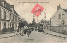 28 - EURE ET LOIR - CHATEAUNEUF - Route De Dreux - Tramway - Maison RADIGUET-DUVAL-LEFEVRE, Transport - Superbe - 10706 - Châteauneuf