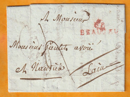 1810 -  Marque Postale 68 BEAUjEU En Rouge, Rhône Sur LAC De 3 Pages Vers NANTUA, Ain - Règne De Napoléon 1er - 1801-1848: Voorlopers XIX