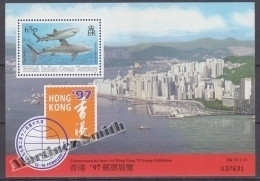 British Indian Ocean 1996 Yvert BF 7, Hong Kong 97 Stamp Exhibition Commemorative Issue - Miniature Sheet- MNH - Territorio Británico Del Océano Índico