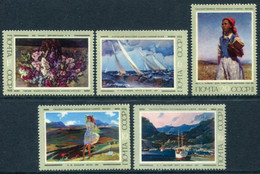 SOVIET UNION 1974 Soviet Paintings III  MNH / **.  Michel 4266-70 - Unused Stamps