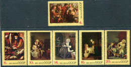 SOVIET UNION 1974 Foreign Paintings V  MNH / **.  Michel 4301-06 - Unused Stamps