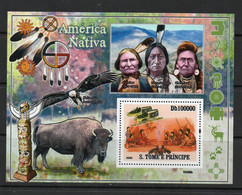 AMERICAN INDIANS  -ST THOMAS PRINCE- 2009 - NATIVE AMERICANS SOUVENIR SHEET  MINT NEVER HINGED - Indiens D'Amérique