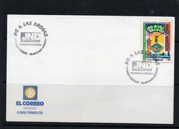 DRUGS - URUGUAY - 2004 - ANTI DRUGS ON ILLUSTRATED FDC - Drogue