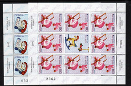 TOYS  - SERBIA - 2015 - EUROPA / TOYS SET OF 2 X  SHEETLETS OF 8 + LABELS  MINT NEVER HINGED SG CAT £55+ - Poppen